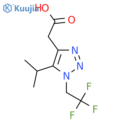 2-5-(propan-2-yl)-1-(2,2,2-trifluoroethyl)-1H-1,2,3-triazol-4-ylacetic acid structure