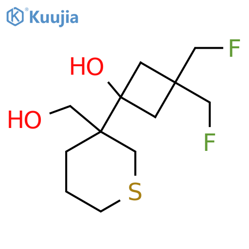 3,3-bis(fluoromethyl)-1-3-(hydroxymethyl)thian-3-ylcyclobutan-1-ol structure