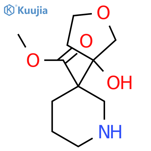methyl 3-(3-hydroxyoxolan-3-yl)piperidine-3-carboxylate structure