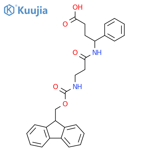 4-3-({(9H-fluoren-9-yl)methoxycarbonyl}amino)propanamido-4-phenylbutanoic acid structure