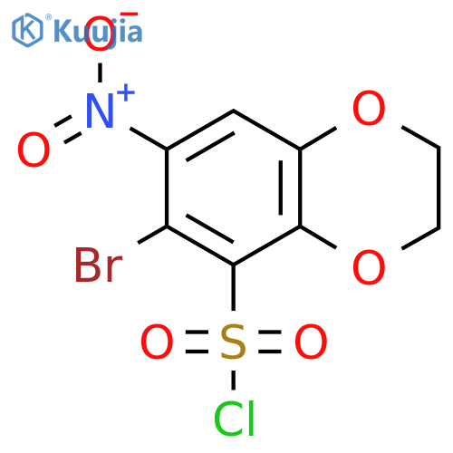 6-bromo-7-nitro-2,3-dihydro-1,4-benzodioxine-5-sulfonyl chloride structure