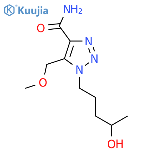 1-(4-hydroxypentyl)-5-(methoxymethyl)-1H-1,2,3-triazole-4-carboxamide structure
