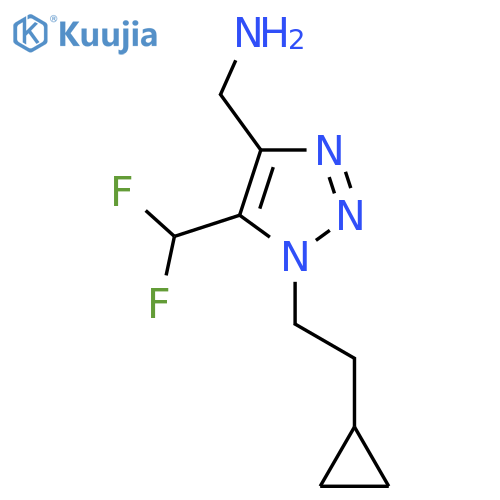 1-(2-cyclopropylethyl)-5-(difluoromethyl)-1H-1,2,3-triazol-4-ylmethanamine structure
