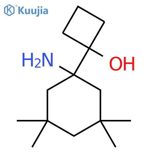 1-(1-amino-3,3,5,5-tetramethylcyclohexyl)cyclobutan-1-ol structure