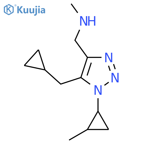 {5-(cyclopropylmethyl)-1-(2-methylcyclopropyl)-1H-1,2,3-triazol-4-ylmethyl}(methyl)amine structure