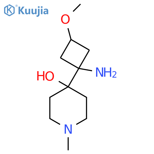4-(1-amino-3-methoxycyclobutyl)-1-methylpiperidin-4-ol structure