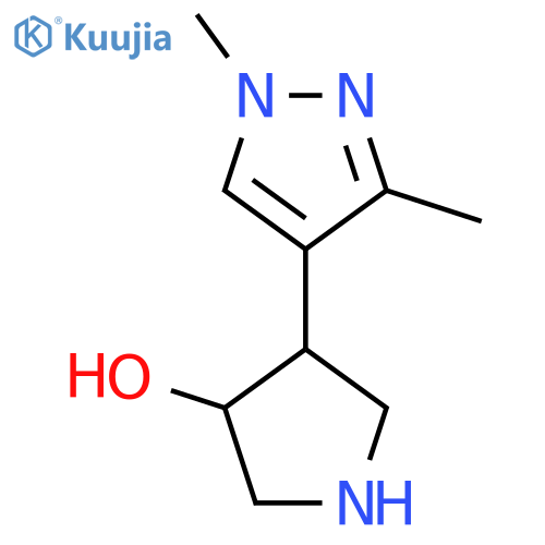 4-(1,3-dimethyl-1H-pyrazol-4-yl)pyrrolidin-3-ol structure