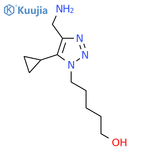 5-4-(aminomethyl)-5-cyclopropyl-1H-1,2,3-triazol-1-ylpentan-1-ol structure