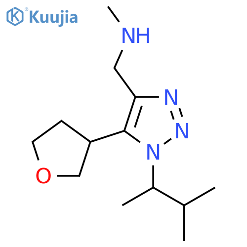 methyl({1-(3-methylbutan-2-yl)-5-(oxolan-3-yl)-1H-1,2,3-triazol-4-ylmethyl})amine structure