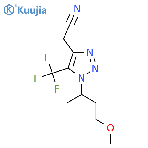 2-1-(4-methoxybutan-2-yl)-5-(trifluoromethyl)-1H-1,2,3-triazol-4-ylacetonitrile structure