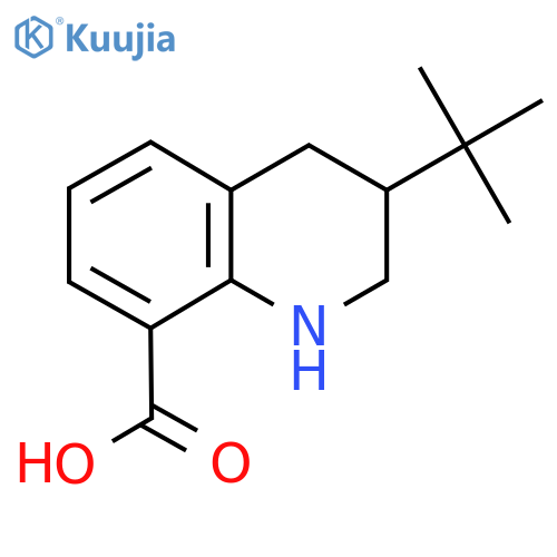 3-tert-butyl-1,2,3,4-tetrahydroquinoline-8-carboxylic acid structure
