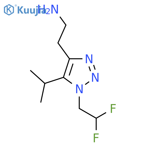 2-1-(2,2-difluoroethyl)-5-(propan-2-yl)-1H-1,2,3-triazol-4-ylethan-1-amine structure
