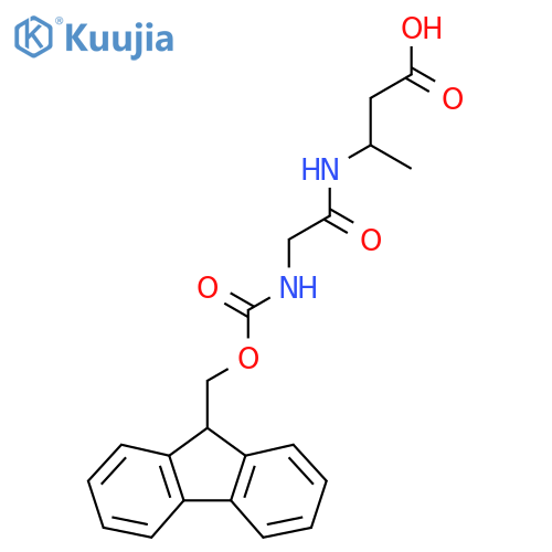3-2-({(9H-fluoren-9-yl)methoxycarbonyl}amino)acetamidobutanoic acid structure