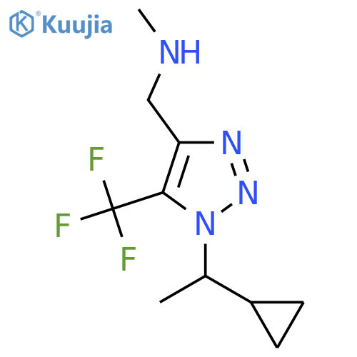 {1-(1-cyclopropylethyl)-5-(trifluoromethyl)-1H-1,2,3-triazol-4-ylmethyl}(methyl)amine structure
