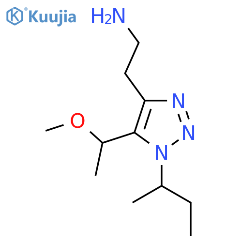 2-1-(butan-2-yl)-5-(1-methoxyethyl)-1H-1,2,3-triazol-4-ylethan-1-amine structure