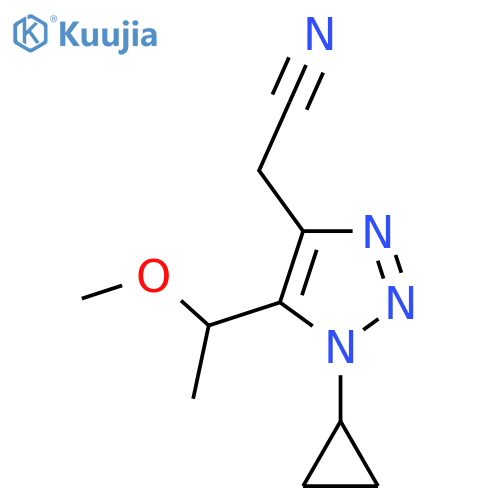 2-1-cyclopropyl-5-(1-methoxyethyl)-1H-1,2,3-triazol-4-ylacetonitrile structure