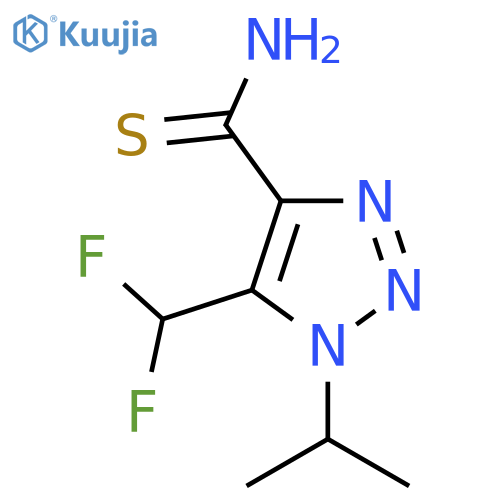 5-(difluoromethyl)-1-(propan-2-yl)-1H-1,2,3-triazole-4-carbothioamide structure