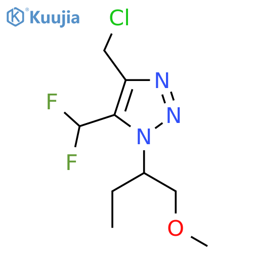 4-(chloromethyl)-5-(difluoromethyl)-1-(1-methoxybutan-2-yl)-1H-1,2,3-triazole structure