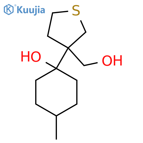 1-3-(hydroxymethyl)thiolan-3-yl-4-methylcyclohexan-1-ol structure