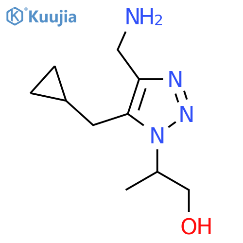 2-4-(aminomethyl)-5-(cyclopropylmethyl)-1H-1,2,3-triazol-1-ylpropan-1-ol structure