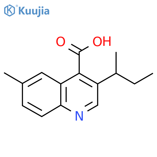 3-(Butan-2-yl)-6-methylquinoline-4-carboxylic acid structure