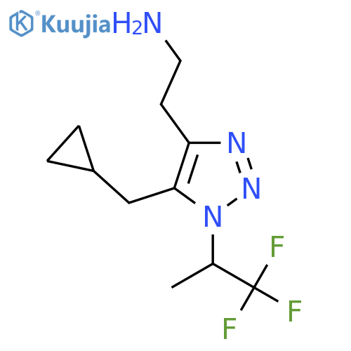2-5-(cyclopropylmethyl)-1-(1,1,1-trifluoropropan-2-yl)-1H-1,2,3-triazol-4-ylethan-1-amine structure