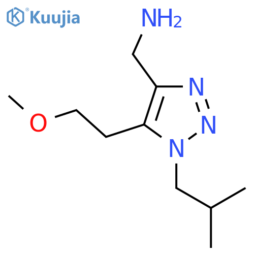 5-(2-methoxyethyl)-1-(2-methylpropyl)-1H-1,2,3-triazol-4-ylmethanamine structure