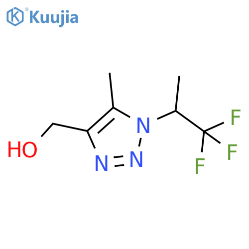 5-methyl-1-(1,1,1-trifluoropropan-2-yl)-1H-1,2,3-triazol-4-ylmethanol structure