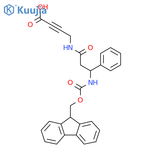 4-3-({(9H-fluoren-9-yl)methoxycarbonyl}amino)-3-phenylpropanamidobut-2-ynoic acid structure