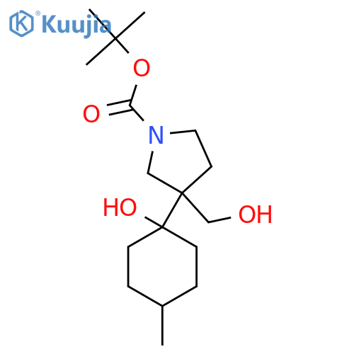 tert-butyl 3-(1-hydroxy-4-methylcyclohexyl)-3-(hydroxymethyl)pyrrolidine-1-carboxylate structure