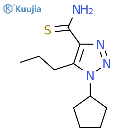 1-cyclopentyl-5-propyl-1H-1,2,3-triazole-4-carbothioamide structure