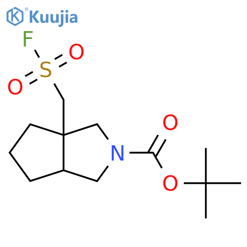 tert-butyl 3a-(fluorosulfonyl)methyl-octahydrocyclopentacpyrrole-2-carboxylate structure