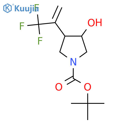 tert-butyl 3-hydroxy-4-(3,3,3-trifluoroprop-1-en-2-yl)pyrrolidine-1-carboxylate structure