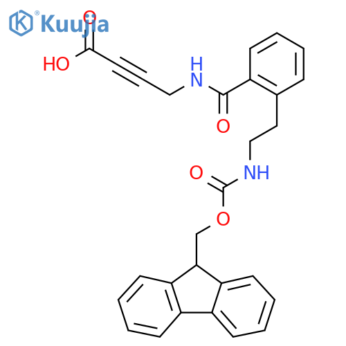 4-({2-2-({(9H-fluoren-9-yl)methoxycarbonyl}amino)ethylphenyl}formamido)but-2-ynoic acid structure