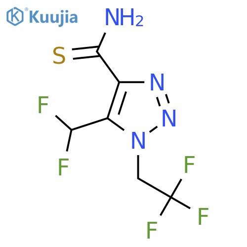 5-(difluoromethyl)-1-(2,2,2-trifluoroethyl)-1H-1,2,3-triazole-4-carbothioamide structure
