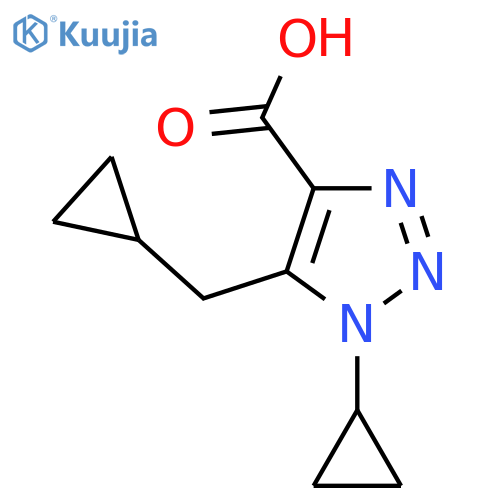 1-cyclopropyl-5-(cyclopropylmethyl)-1H-1,2,3-triazole-4-carboxylic acid structure