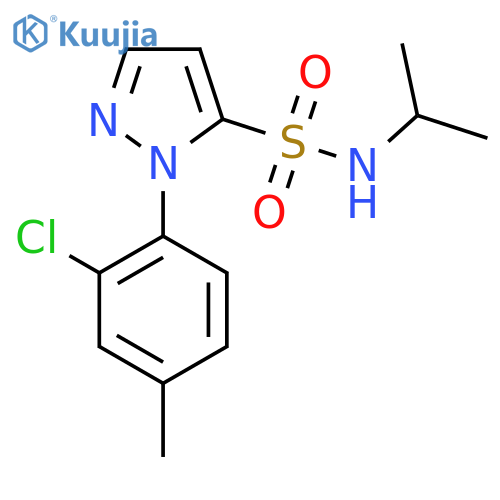 1-(2-chloro-4-methylphenyl)-N-(propan-2-yl)-1H-pyrazole-5-sulfonamide structure