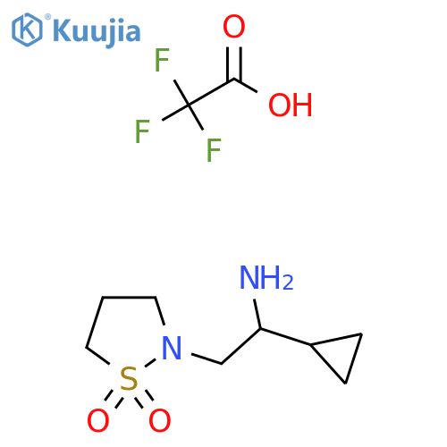 2-(2-amino-2-cyclopropylethyl)-1lambda6,2-thiazolidine-1,1-dione, trifluoroacetic acid structure