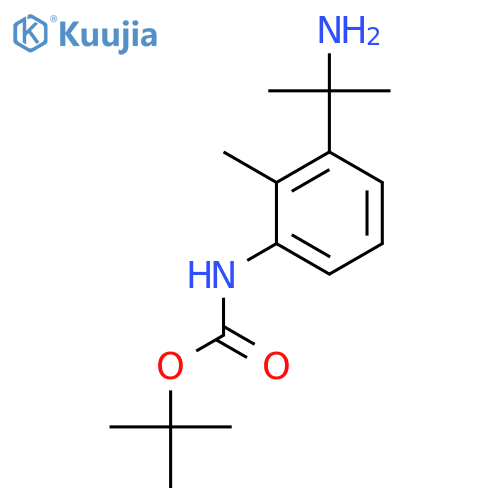 tert-butyl N-3-(2-aminopropan-2-yl)-2-methylphenylcarbamate structure
