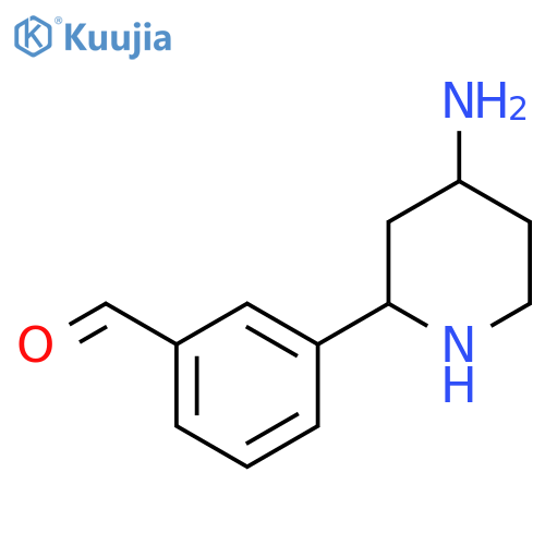 3-(4-aminopiperidin-2-yl)benzaldehyde structure