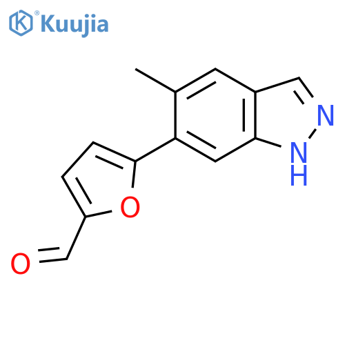 5-(5-methyl-1H-indazol-6-yl)furan-2-carbaldehyde structure