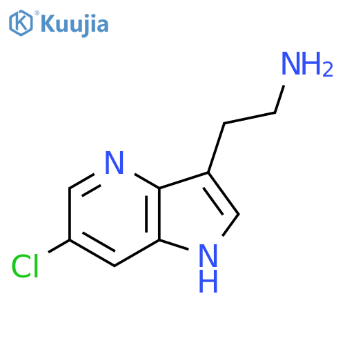 2-{6-chloro-1H-pyrrolo3,2-bpyridin-3-yl}ethan-1-amine structure