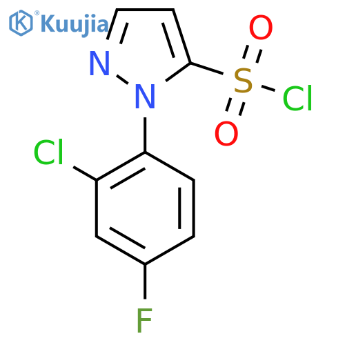 1-(2-chloro-4-fluorophenyl)-1H-pyrazole-5-sulfonyl chloride structure