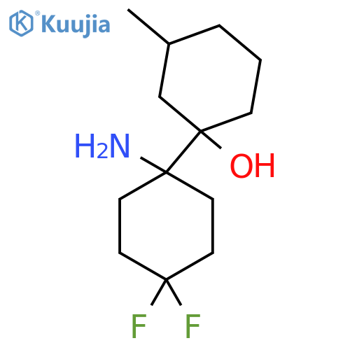 1-(1-amino-4,4-difluorocyclohexyl)-3-methylcyclohexan-1-ol structure