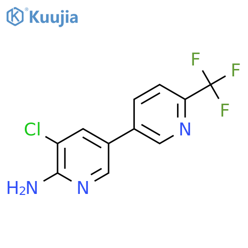 3-chloro-5-6-(trifluoromethyl)pyridin-3-ylpyridin-2-amine structure