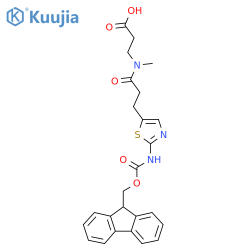 3-{3-2-({(9H-fluoren-9-yl)methoxycarbonyl}amino)-1,3-thiazol-5-yl-N-methylpropanamido}propanoic acid structure