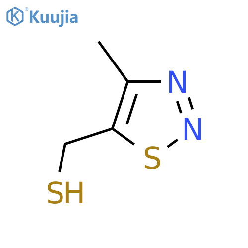 (4-methyl-1,2,3-thiadiazol-5-yl)methanethiol structure