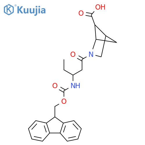 2-3-({(9H-fluoren-9-yl)methoxycarbonyl}amino)pentanoyl-2-azabicyclo2.1.1hexane-5-carboxylic acid structure