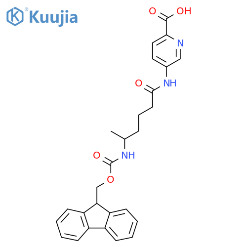 5-5-({(9H-fluoren-9-yl)methoxycarbonyl}amino)hexanamidopyridine-2-carboxylic acid structure