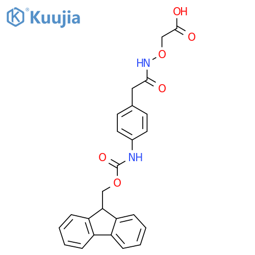 2-({2-4-({(9H-fluoren-9-yl)methoxycarbonyl}amino)phenylacetamido}oxy)acetic acid structure